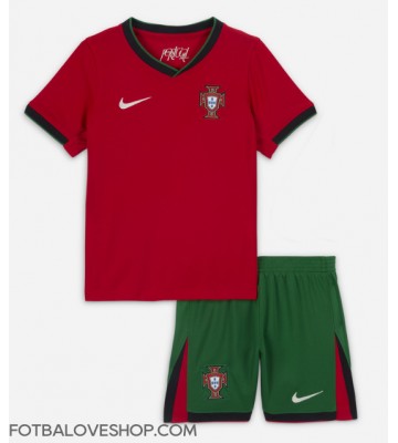 Portugalsko Dětské Domácí Dres ME 2024 Krátký Rukáv (+ trenýrky)